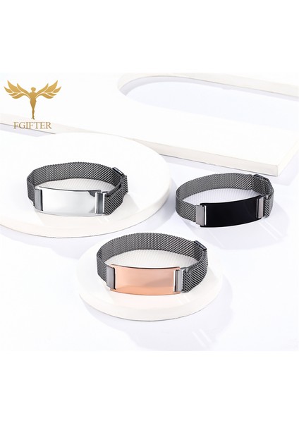 27 mm Tarzı Siyah Bileklik Kadın Erkek Için Manyetik Paslanmaz Çelik Bilezik Lazer Yakma Desen Özel Takı Ayarlanabilir Zincir Bağlantı Manyetik Toka (Yurt Dışından) modelleri