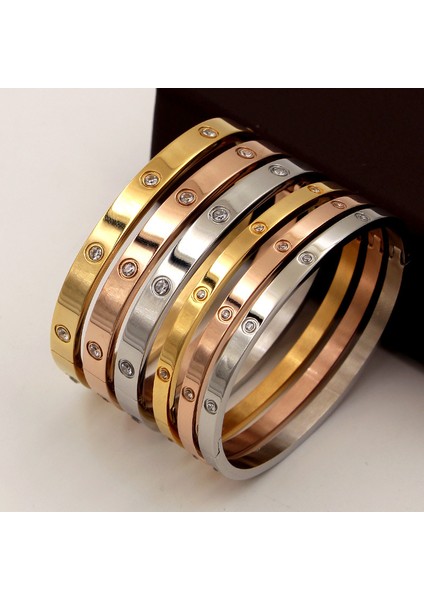 3mm Altın Rengi Fysara Lüks Aşk Takı Kadın Bilezik Titanyum Çelik Çift Takı Tam Cz Beyaz Kristal Toka Bilezik Bilezik Erkekler (Yurt Dışından) fiyatları