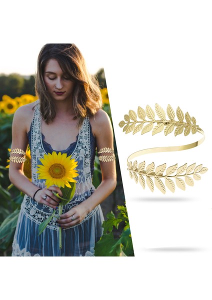 Altın Yaprak Şube Mısır Kleopatra Dolaşık Yılan Kol Kafası Kolçak Kolluk Büyük Geniş Bilezik Kadınlar Için Kolluk Hint Anime Erkek Takıları Pulseiras (Yurt Dışından)