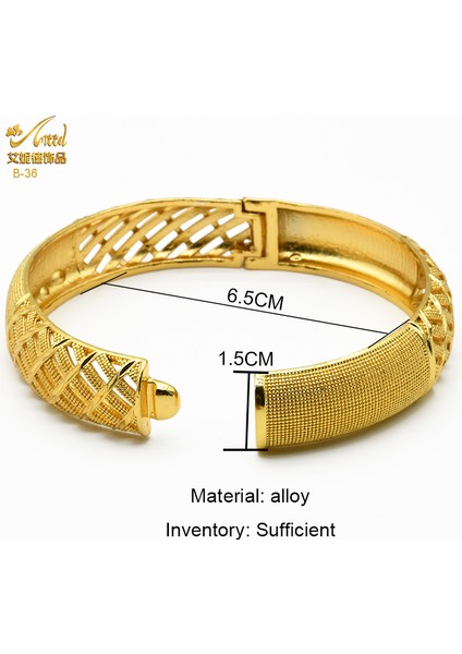 B45-4PCS 24K Dubai Bilezik Altın Afrika Bileziği Kadınlar Için Tasarımcı Alaşım Takı Düğün Lüks Hawaii Takı - Türkçe (Yurt Dışından) indirimleri