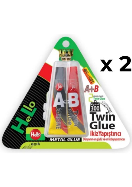 2 Adet Twin Glue Ikiz Yapiştirici 14 gr Iran Yapiştiricisi Cam Seramik Tahta Plastik Metal Vb.