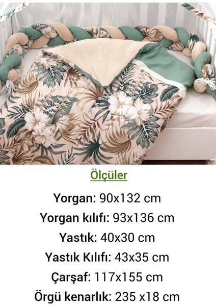 6 Parça Tropical Beşik & Karyola Uyku Seti