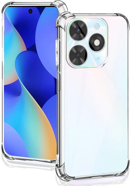 Tecno Spark Go 2024 Kapak Kamera Korumalı Airbag Antishock Köşe Korumalı Şeffaf Silikon Kılıf