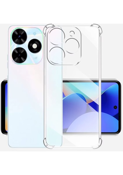 Tecno Spark Go 2024 Kapak Kamera Korumalı Airbag Antishock Köşe Korumalı Şeffaf Silikon Kılıf fırsatları