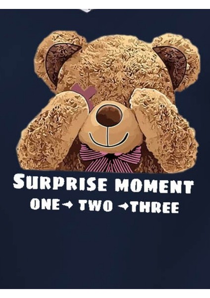 AYDOGANTICARET44 Kadın Uzun Kollu Bisiklet Yaka Ayıcık Desenli Viskon Iki Iplik Bluz modelleri