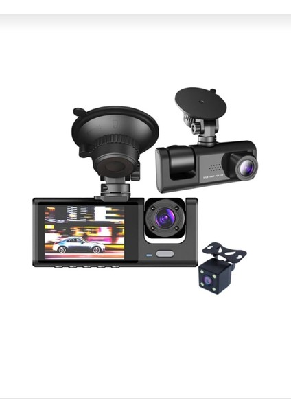Araç Içi Hd Video Kayıt Cihazı (3 Kamera Lens Bir Arada) fiyatları