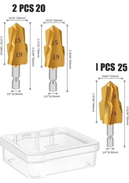 Pvc Boru Havşası Pprc Boru Onarımı Için Rayba 3lü Matkap Uc Kutulu Boru Tamir Delme Genişletme Tıraş modelleri