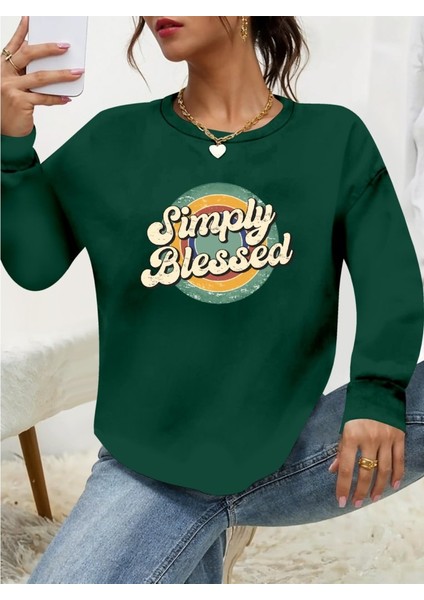 AYDOGANTICARET44 Kadın Uzun Kollu Bisiklet Yaka Viskon Iki Iplik Bluz