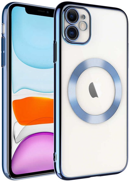 Apple iPhone 11 Uyumlu Wireless Şarj Özellikli Sert Pc Vrdr Riksos Magsafe Kapak-Gümüş fiyatları