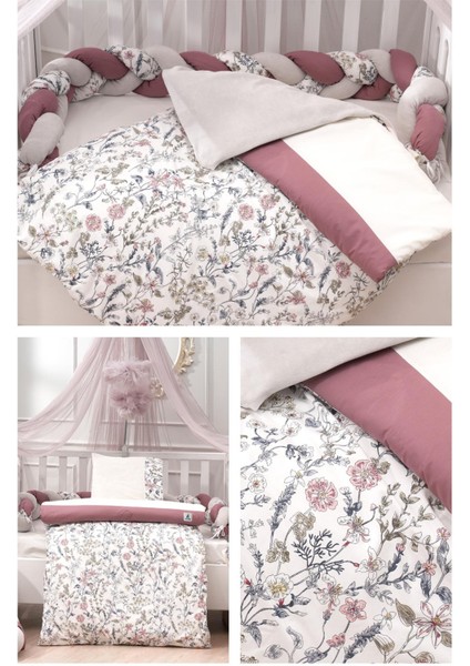 6 Parça Flower Beşik & Karyola Uyku Seti