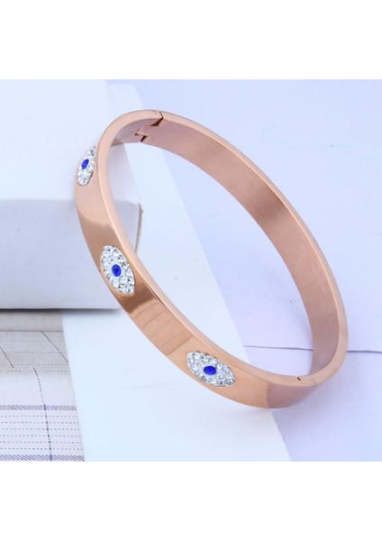 Altın Rengi Oufeı Paslanmaz Çelik Kol Bileziği Kadınlar Için Moda Nazar Boncuğu Bilezik Lüks Kristal Bilezik Hint Bilezik Kadın Aksesuarları (Yurt Dışından) fiyatları