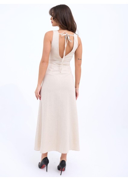 AYDOGANTICARET44 7124 Elbise-Bej