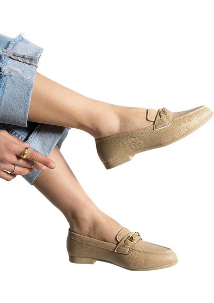 Kadın Babet Bej Tokalı Günlük Hafif Rahat Ayakkabı fiyatları