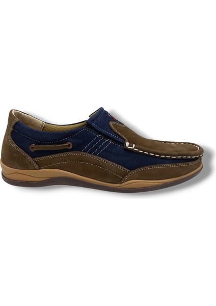 1706-25 Nubuk Deri Casual Erkek Ayakkabı Vizon Lacivert fiyatları