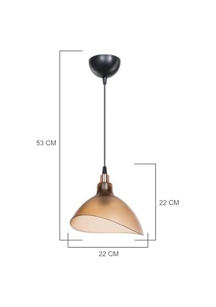 Lightdesign Bal Rengi Sarkıt Avize Yatak Odası Salon Mutfak Koridor Lamba 22 AGNM29