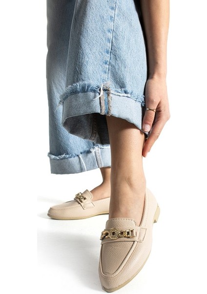 Kadın Babet Bej Toka Detaylı Şık Rahat Hafif Rahat Günlük Ayakkabı fiyatları