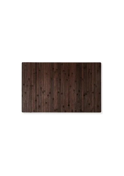 Bambu Banyo Paspası Kaydırmaz Özellikli Taban 50 x 120 cm Koyu Kahverengi