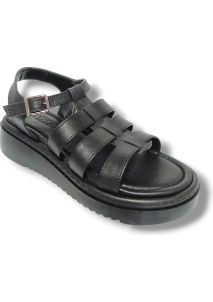 Fancy 606-25 Antomik 3 Bant Dolgu Topuk Kadın sandalet