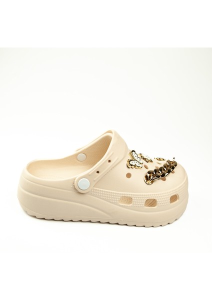 Babalı 205 Twingo Ekru Taşlı Kapalı Kadın Terlik fiyatları