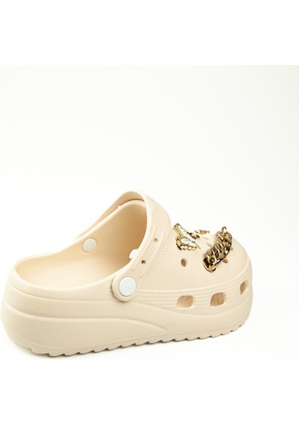 Babalı 205 Twingo Ekru Taşlı Kapalı Kadın Terlik fırsatları