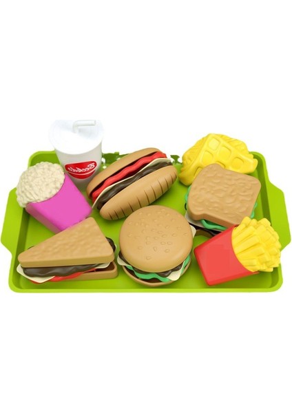 Luxıxı 8 Parça Çocuk Ev Oyuncak Mini Burger Patates Kızartması Batı Mutfak Seti Simülasyon Gıda Modeli (Yurt Dışından)