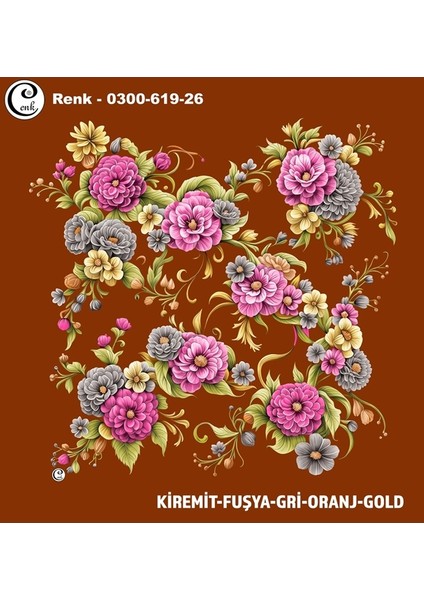 Desenli Oyalık Yazma - 0300-619 - Renk-26