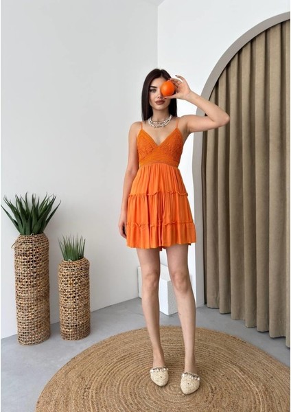 AYDOGANTICARET44 Nivel Göğsü Büzgülü Elbise