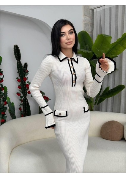 AYDOGANTICARET44 Wale Cep Detaylı Elbise