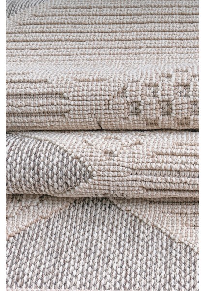 Bukleli Modern Iskandinav Bej Krem Makine Halısı Yolluk Antre Mutfak Salon Oturma Odası Koridor Sisal indirimleri