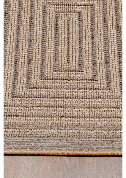 Bukleli Modern Iskandinav Bej Krem Makine Halısı Yolluk Antre Mutfak Salon Oturma Odası Koridor Sisal