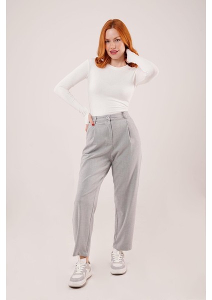 AYDOGANTICARET44 Kapama Cep Detaylı Gri Pantolon fırsatları