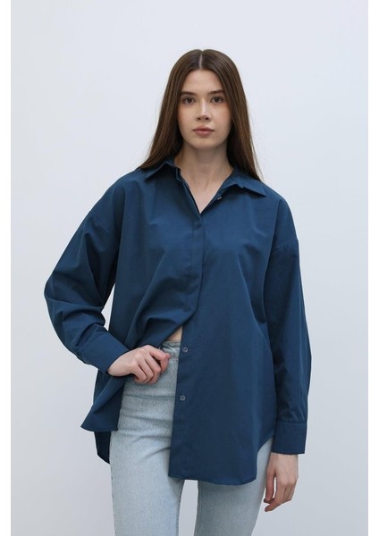 AYDOGANTICARET44 Uzun Kol Gömlek - Indigo