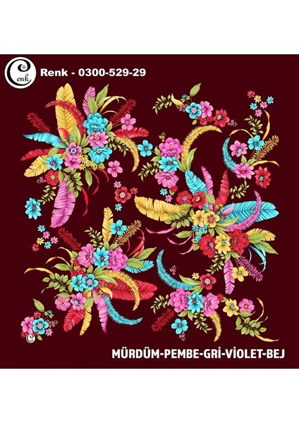 Desenli Oyalık Yazma - 0300-529 - Renk-29