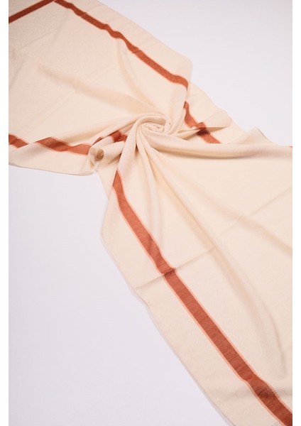 Düz Renk Monogram Şal - Desen-02 - Renk-12
