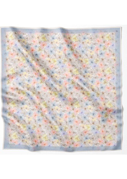 İpek Eşarp 2024 Yaz - 9108-36 Bebe Mavi Twill