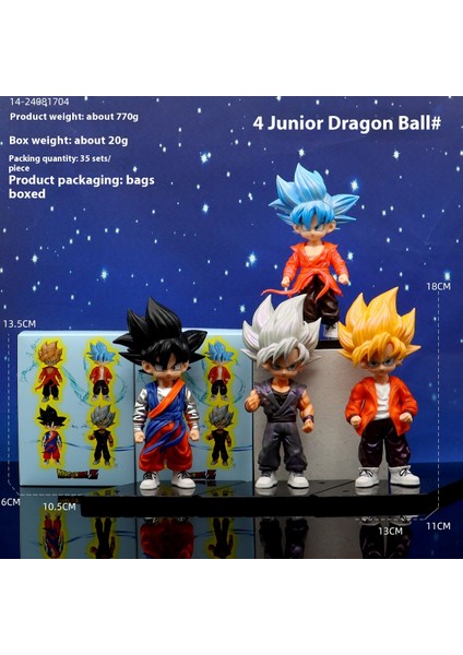 Yedi Dragon Ball Goku El Modeli Süper Saiyan Gogeta Vegette Savaş Hasarı Çizgi Film Anime Bebek Çevre (Yurt Dışından)