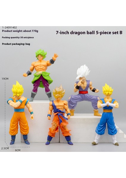 Yedi Dragon Ball Goku El Modeli Süper Saiyan Gogeta Vegette Battle Damage Comic Anime Bebekleri Çevreleyen (Yurt Dışından)