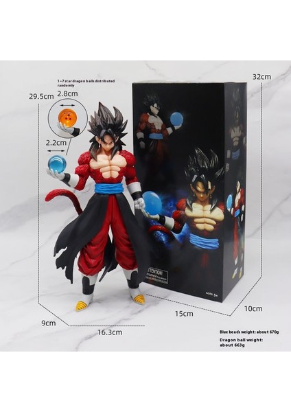 Yedi Dragon Ball Goku El Modeli Süper Saiyan Gogeta Vegette Battle Damage Comic Anime Bebekleri Çevreleyen (Yurt Dışından)