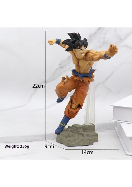 Yedi Dragon Ball Goku El Modeli Süper Saiyan Gogeta Vegette Battle Damage Comic Anime Bebekleri Çevreleyen (Yurt Dışından)