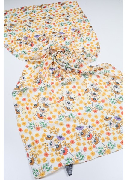 Moda Kaşmir Desenli Bambu Kraş Şal - Desen-04 - Renk-05