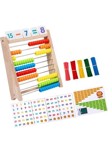 Klasik Ahşap Abacus Matematik Öğrenme Oyuncak 2 3 4 5 6 Yaş Ilköğretim (Yurt Dışından)