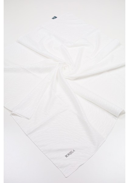 Kendinden Desenli Jakarlı Liva Eşarp - Desen-01 - Renk-05