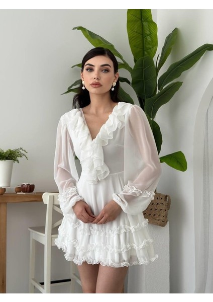 AYDOGANTICARET44 Osıes Fırfırlı Elbise