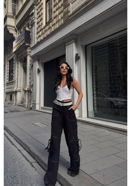 AYDOGANTICARET44 Gabardinkargo Pantolon - Siyah