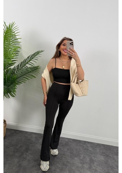 AYDOGANTICARET44 Kadın Amazon Kumaş Çımalı Tayt