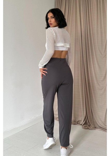 AYDOGANTICARET44 Füme Pensli Lastik Detaylı Pantolon fırsatları