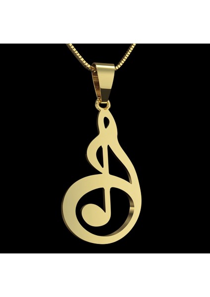 14 Ayar Altın Kolye Ucu Müzik Notası GM3537 1 gr