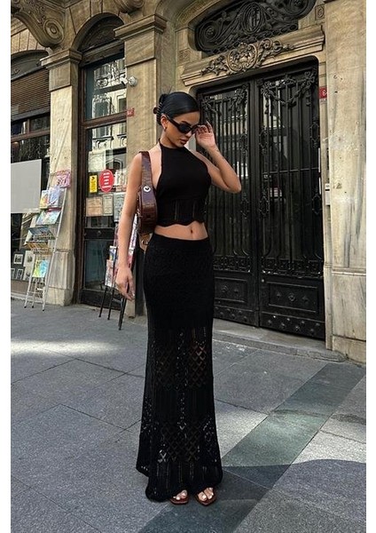 AYDOGANTICARET44 Adela Kroşe Etek Takım 9504-01