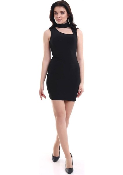 AYDOGANTICARET44 Kadın Asimetrik Yaka Sandy Kumaş Fırsat Ürün Diz Üstü Elbise fiyatları