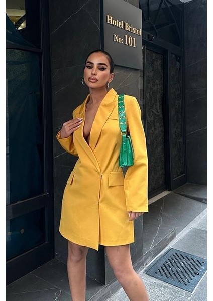 AYDOGANTICARET44 Georgina Blazer Elbise 2200-06 indirimleri